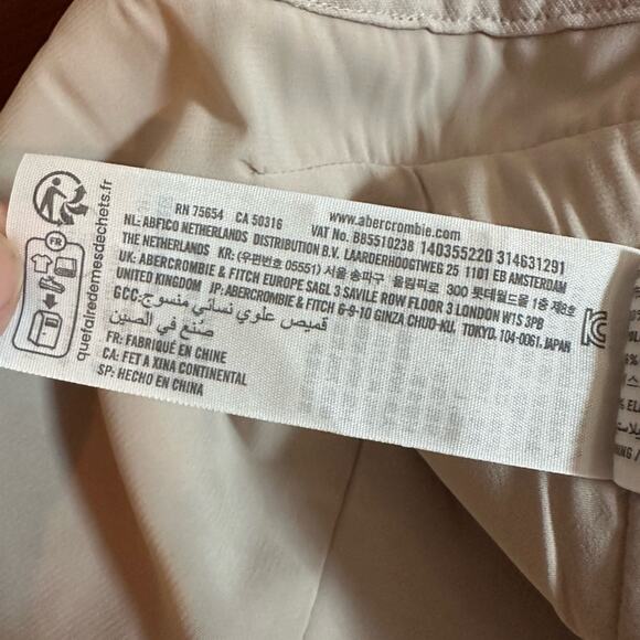 A&F Abercrombie & Fitch Tan Corset Top Smocked Smock Crop Side Zip Neutral LARGE - Picture 9 of 12